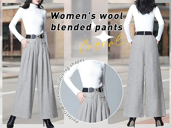 BLUELEA ブルレア Silk wool grosgrain pants BLUE SILK PANTS – IERI STORE