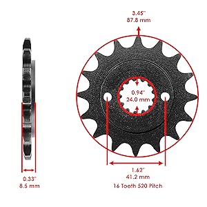 Amazon.com: Caltric Front Drive Chain Sprocket Compatible