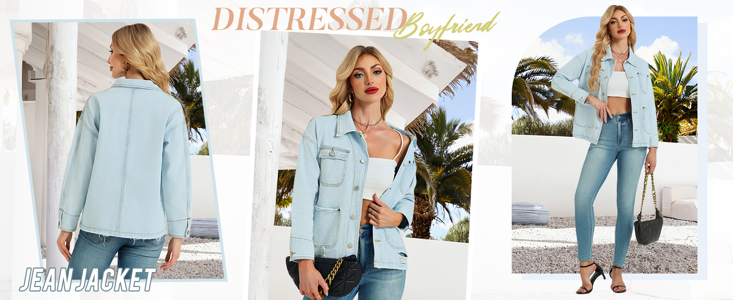 women boyfriend jean jacket