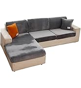 MIFXIN Couch Cushion Slipcover Magic Sofa Cover Velvet Stretch Universal Wear-Resistant L Shape S...