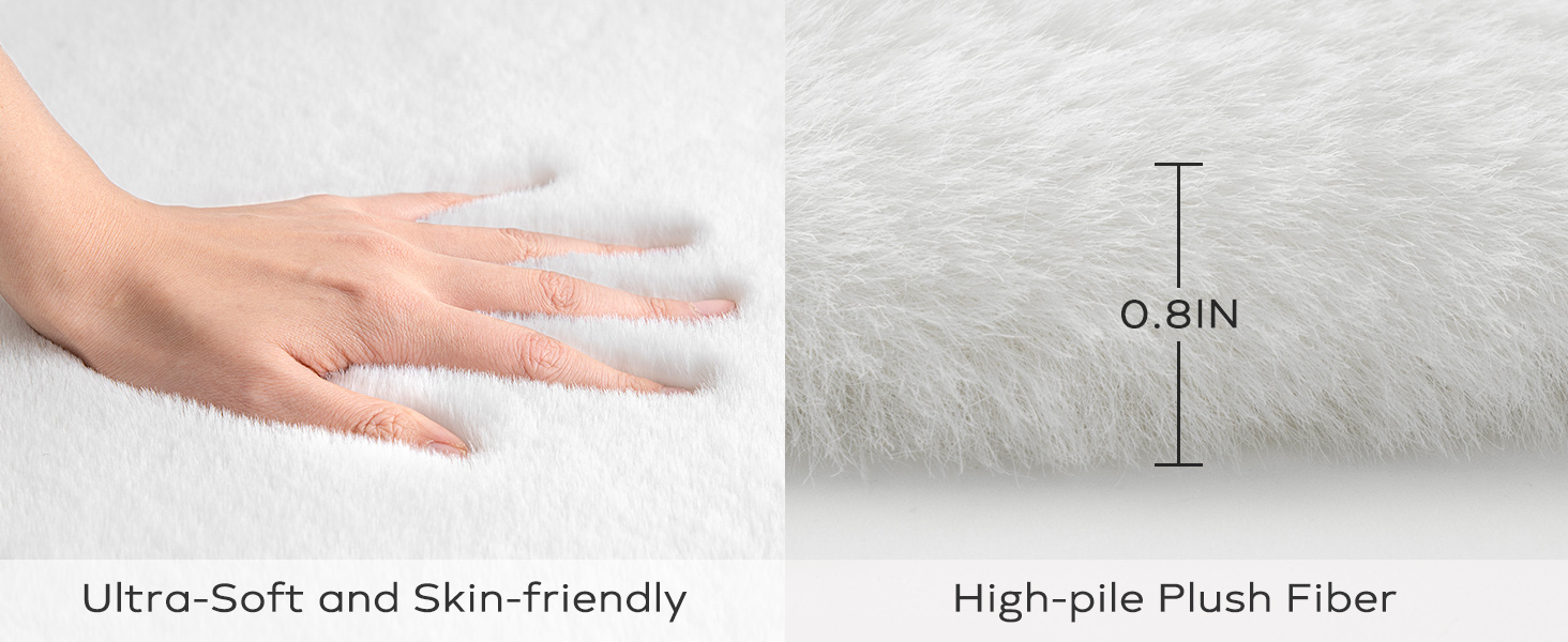 soft skin-friendly high-pile plush thick