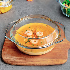 round casserole dish with lid