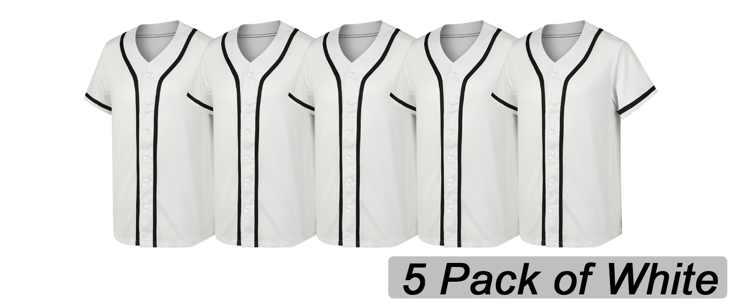  Mens Plain Blank Baseball Jersey