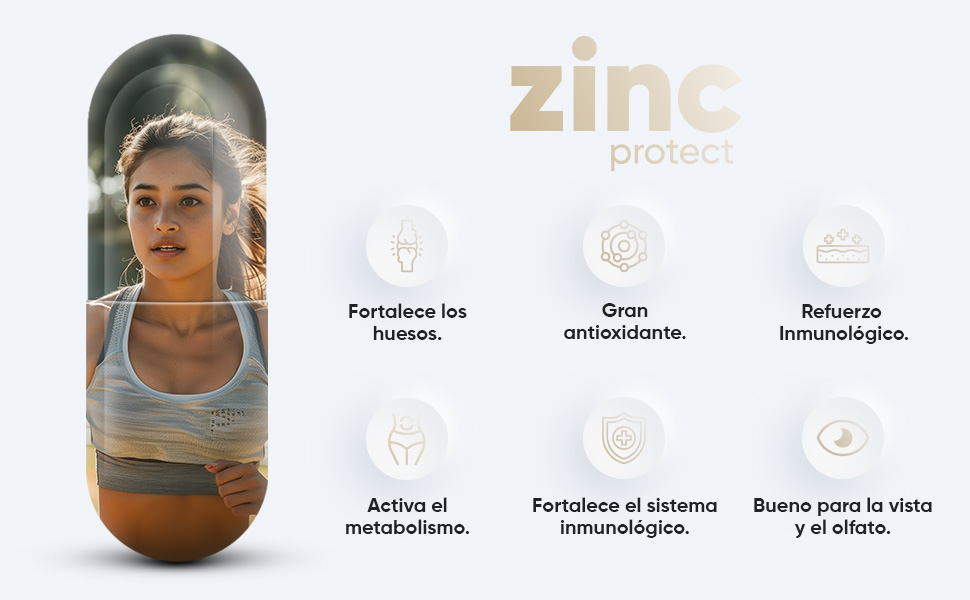 Beneficios del Zinc, fortalece los huesos, gran antioxidante