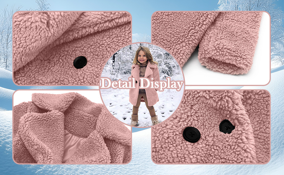 Baby Girls Teddy Fleece Coat