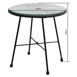 raygar bistro set 2 seater table black