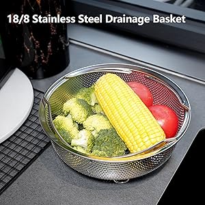 instant pot accessories; vegetables steamer; stainless steel basket; rice washer; steam pot