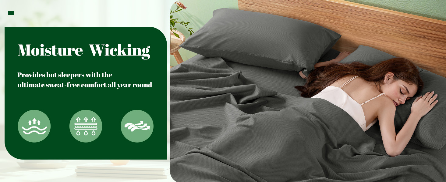 SONORO KATE Cooling Sheet Set, 100 Egyptian Cotton Sheets