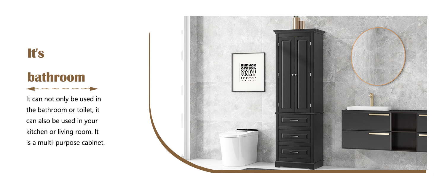 Fulocseny Storage with Three Drawers, Tall Storage