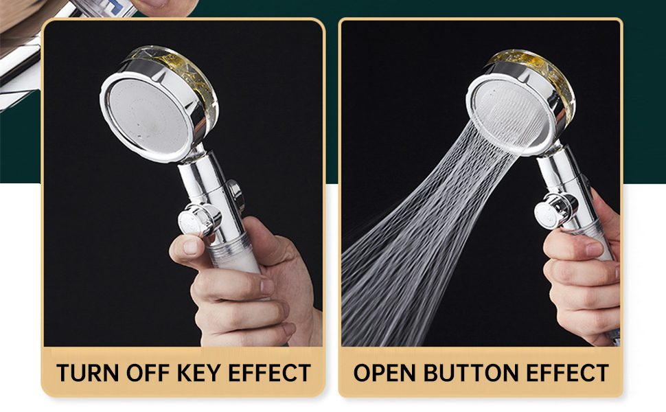 ECVV Handheld Shower Head Turbocharged Fan Shower Head High Pressure