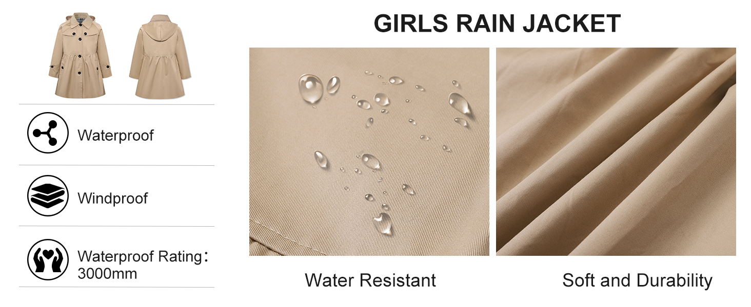girls rain jacket