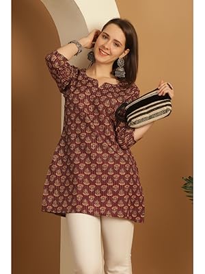 Rajnandini Women's Pure Cotton Jaipuri Printed And Embroidered Kurta Set With Dupatta