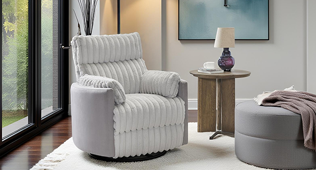grey recliner chair