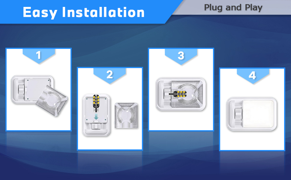 JEFLYM C921 921 912 LED Bulbs,12VDC 24SMD 2835 Chipsets 3000K Warm