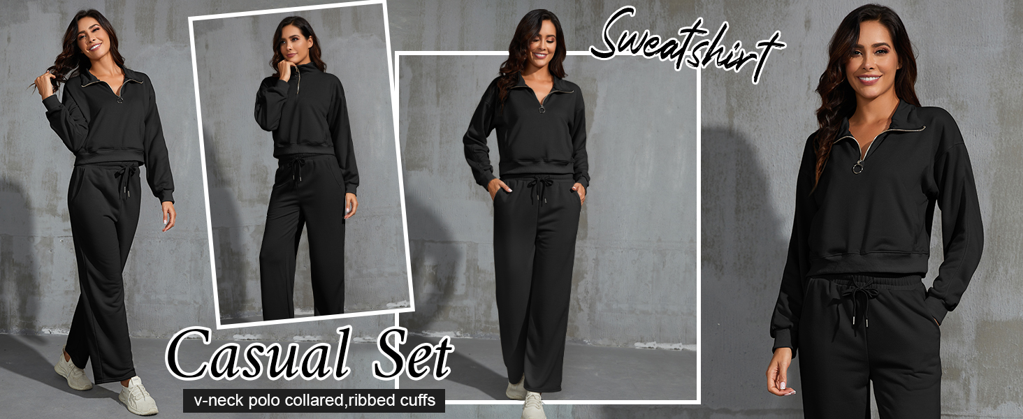 black tracksuit set