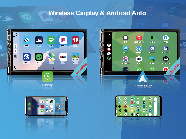 Apple - しーたん 7″ Dash Mount Touchscreen w/ Wireless Apple and Android Auto