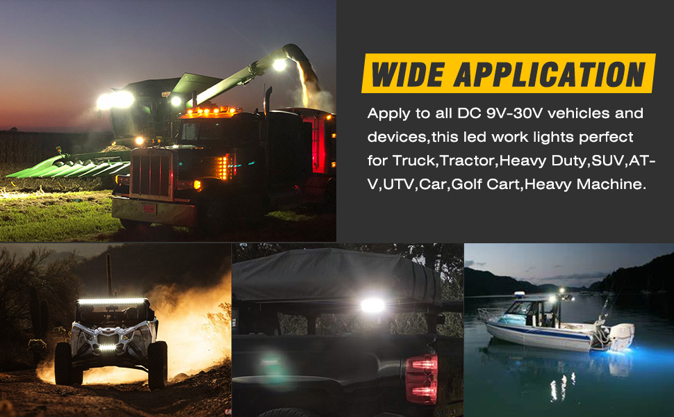 BUNKER INDUST 7inch LED Light Bar, 2 Pcs Side Shooter LED Light Pods