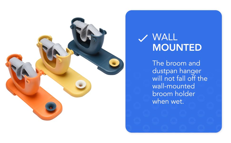 Mop and Broom Holder Wall Mount Broom & Mop Holder, Wall