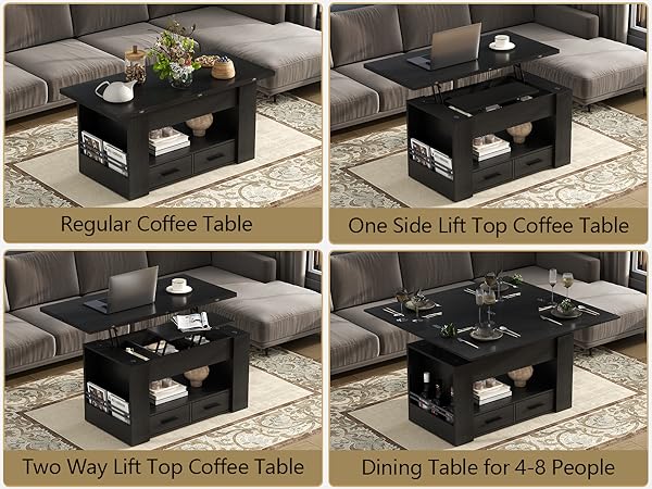 Amazon.com: Lift Top Coffee Table, 4 in 1 Multi-Function