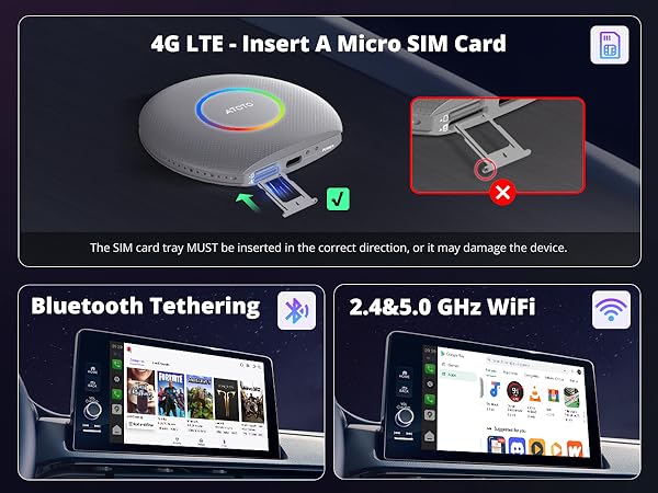 新品 AI Box CarPlay 128GB Android 13 CB6D ATOTO CarWave CB6 Magic AI Box Wireless CarPlay & Android