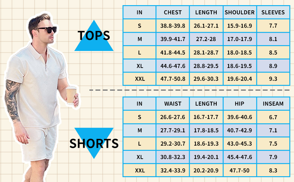 Polo Short Suits for Men 2 Pieces