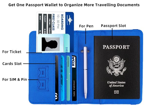 Passport holder passport wallet passport holder with vaccine card slot American passport cover