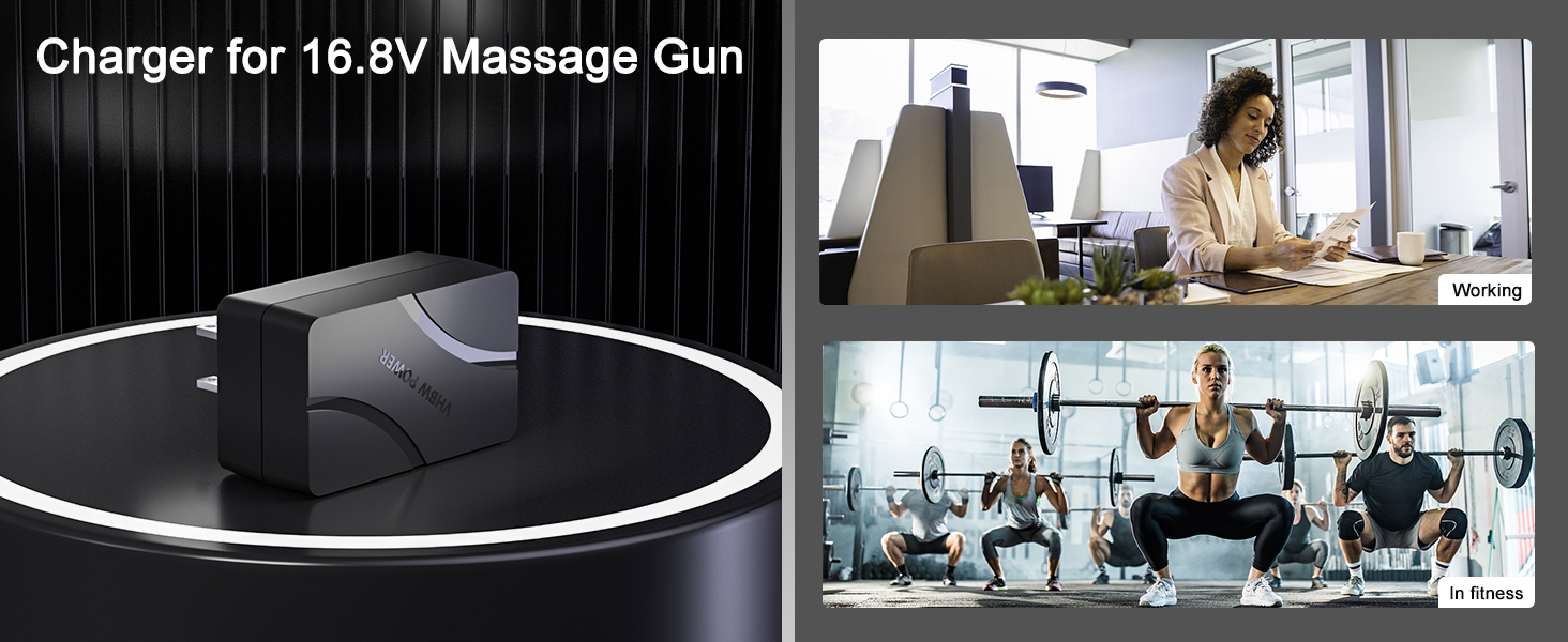 Charger for 16.8V Massage Gun