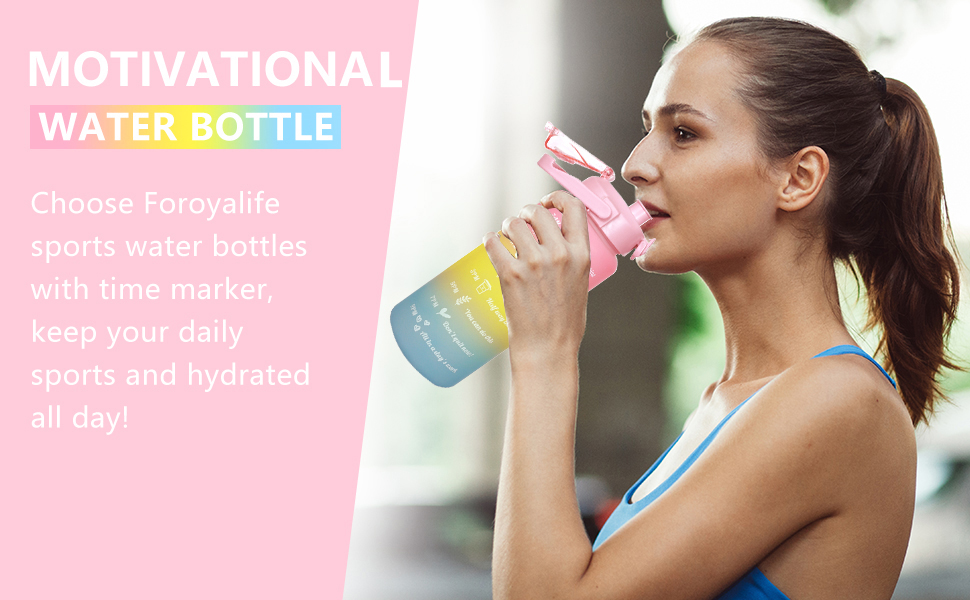 Motivational Water Bottle 3 Pcs Set
