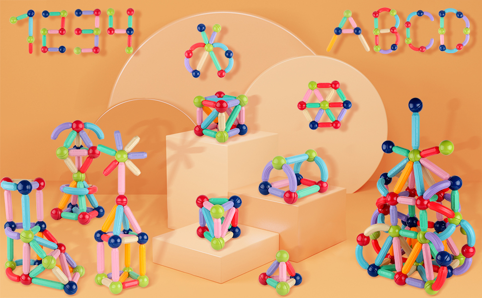 Pycoal Balls and Rods Set 100 Pcs Sticks