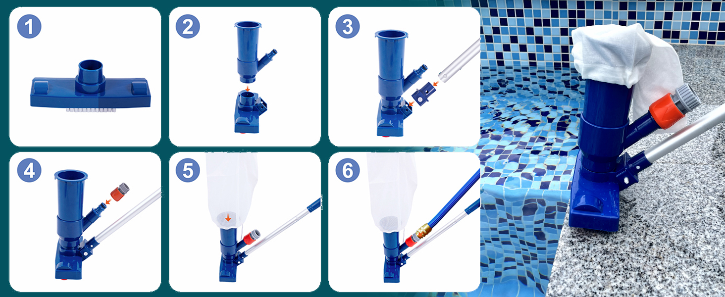 How To Assemble The Handle Pool Vacuum With Pool Hose