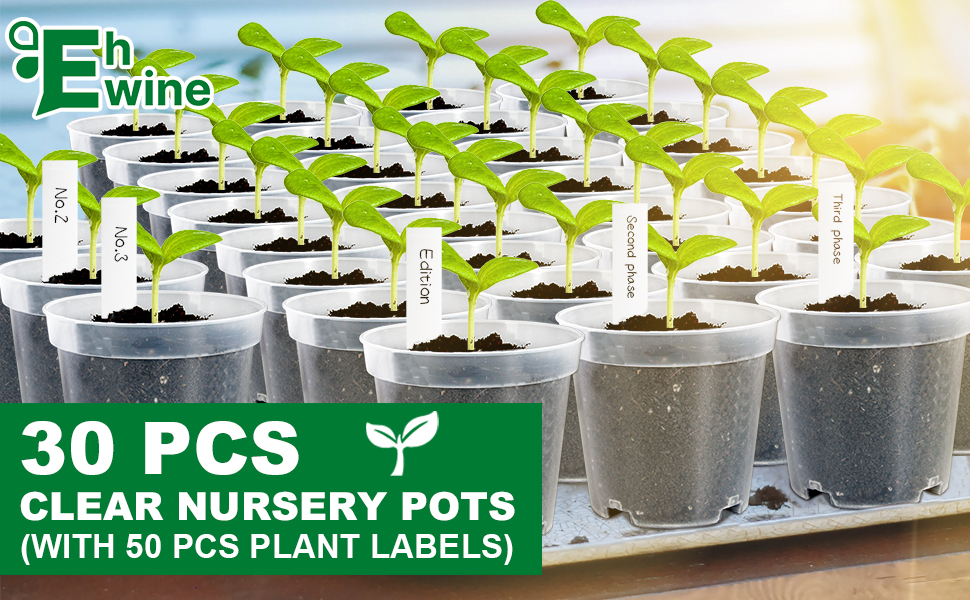 nursery pots clear