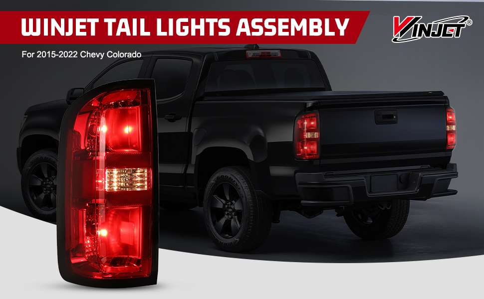 Winjet Tail Lights Assembly with Bulbs & Harness