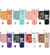 32Pcs Employee Appreciation Gifts, 20 oz Thank You for Being Awesome Skinny Tumble with A6 Journa...