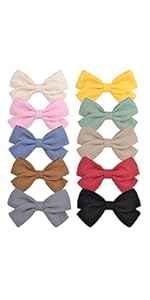 10pcs bow hair clips