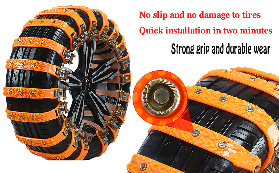 Snow chains, car universal Adjustable emergency thickening