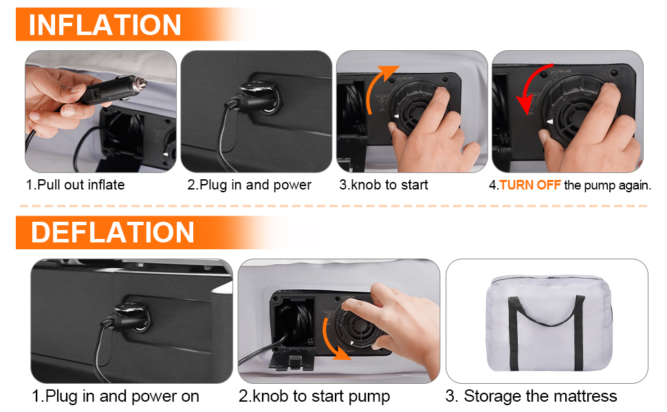 GOTIDY SUV Air Mattress Camping Bed Back Seat, 10inch