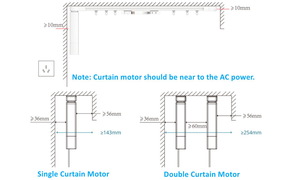 Smart Curtains System, Electric Curtain Track Works with Apple Homekit