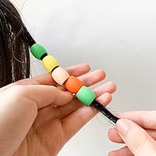 Silicone Hair Beads Set for Girls