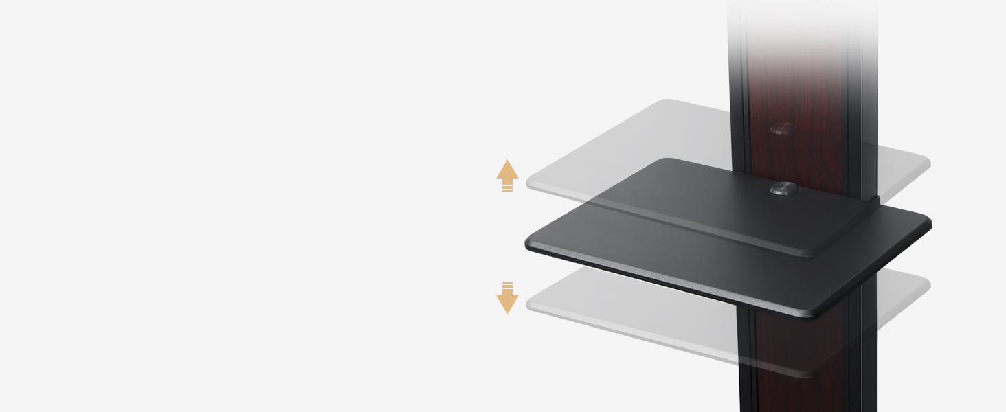 FITUEYES Universal Floor TV Stand with Swivel Height Adjustable Mount for 32 43 50