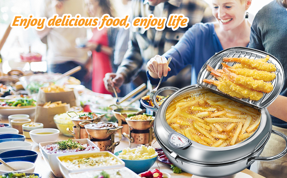 Amazon.com: Deep Fryer Pot, 4.4Qt /11 Inch Japanese Style