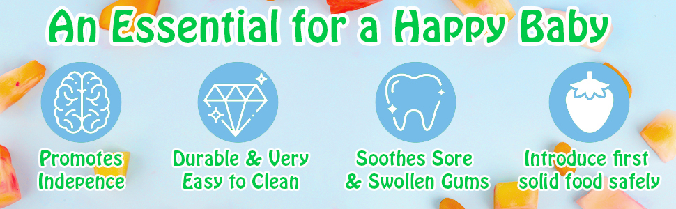 Silicone Baby Fresh Fruit and Food Feeder, Pacifier