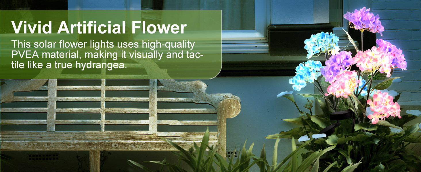 Solar Hydrangea Flower Lights