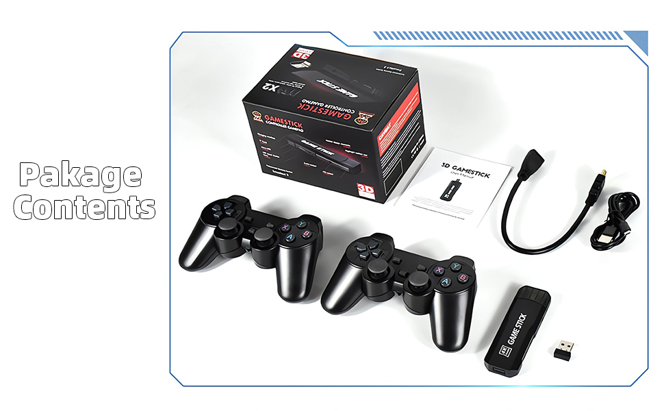 ZONEY Classic Retro Game Console, 3D Game Stick with Dual 2.4G Wireless