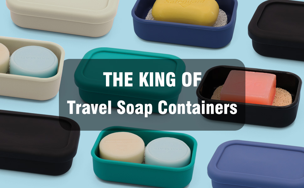 Enhanced Leakproof Travel Soap Case, Shampoo Bar Travel Case, Travel Soap Dish with