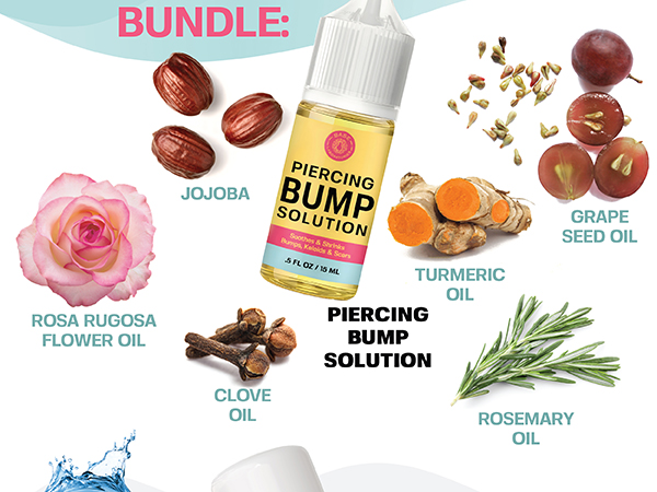 Chemical-free piercing cleaner Homeopathic piercing aftercare Fast-acting piercing spray