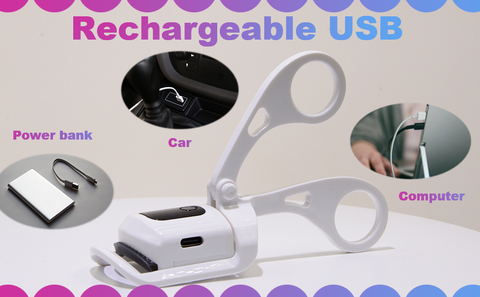 Heated Eyelash Curlers White