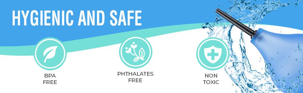 Clear Enema Bulb for Men and Women Enema Bulb Kit with 2 Nozzles BPA and Phthalates Free 