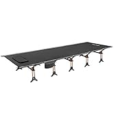 KingCamp Oversized XXL Camping Cot, Folding Portable Lightweight Ultralight Large Wide Heavy Duty...