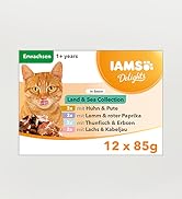 IAMS Delights Land & Sea Collection Katzenfutter Nass - Multipack mit Fleisch und Fisch Sorten in...
