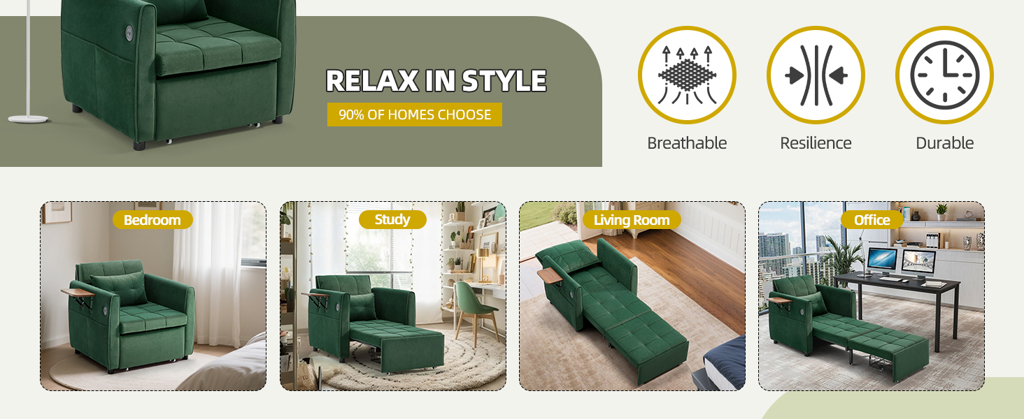 Convertible Sleeper Chair Bed